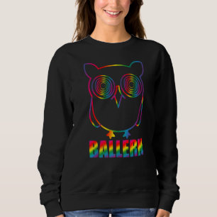 Ballern Eule Hardstyle Edm Music Rave Techno   Sweatshirt