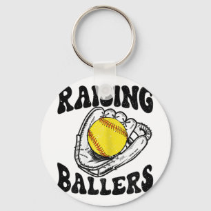 Ballers Softball Mum Baseball Mum Mothers Day Gift Key Ring