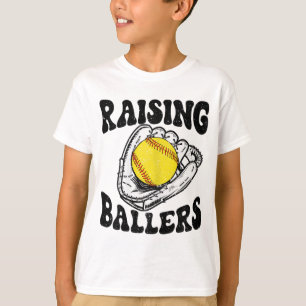 Ballers Softball Mum Baseball Mum Mothers Day Gift T-Shirt