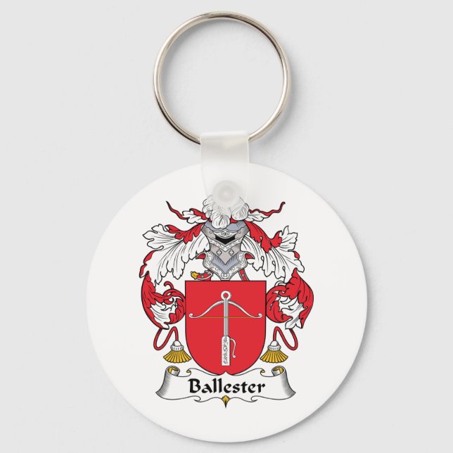 Ballester Family Crest Key Ring (Front)
