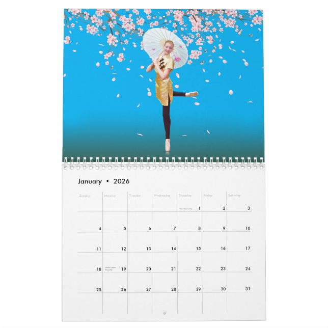 Ballet 2015 12-Month Calendar (Jan 2026)