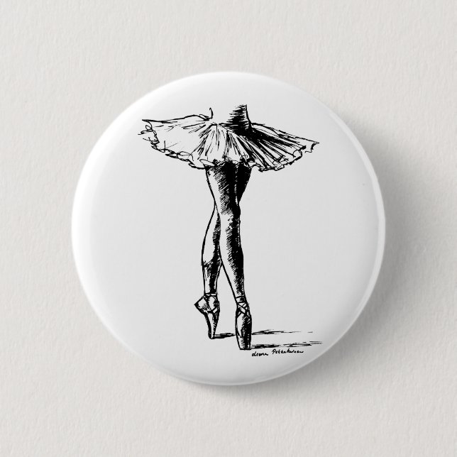 Ballet 6 Cm Round Badge (Front)