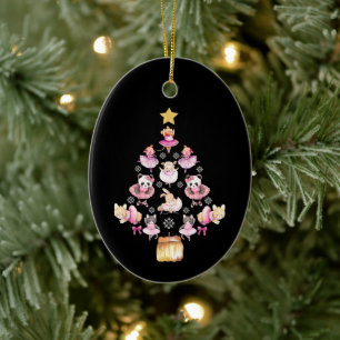 Ballet Animals Ballerina Christmas Tree Ceramic Tree Decoration