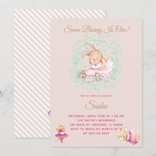 Ballet Animals Birthday Party Invitation