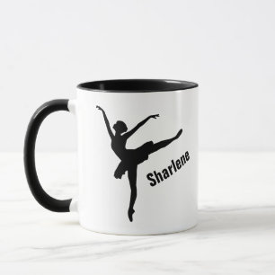 Ballet Arabesque Pose Silhouette Mug