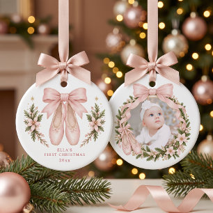 Ballet Ballerina Baby's First Christmas Ceramic Tree Decoration