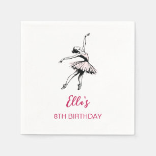 Ballet Ballerina Birthday Party Girl Napkin