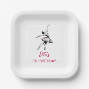 Ballet Ballerina Birthday Party Girl Paper Plate