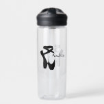 Ballet Ballerina Black Pointe Custom   Water Bottle<br><div class="desc">A graphic illustration of ballet pointe shoes on a water bottle.</div>