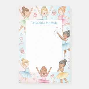 Ballet Ballerina Dancer Personalized Mitzvah Notes
