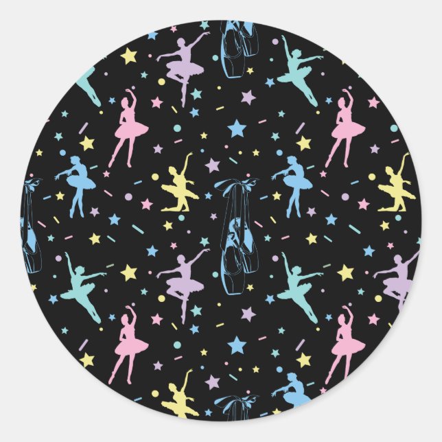 Ballet - Ballerina Dancer Shoes Classic Round Sticker (Front)