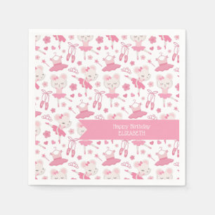 Ballet Ballerina Pink Paper Napkin