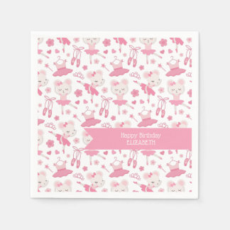 Ballet Ballerina Pink Paper Napkin