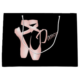 Ballet Ballerina Pink Pointe Shoes Dance LG GB Large Gift Bag