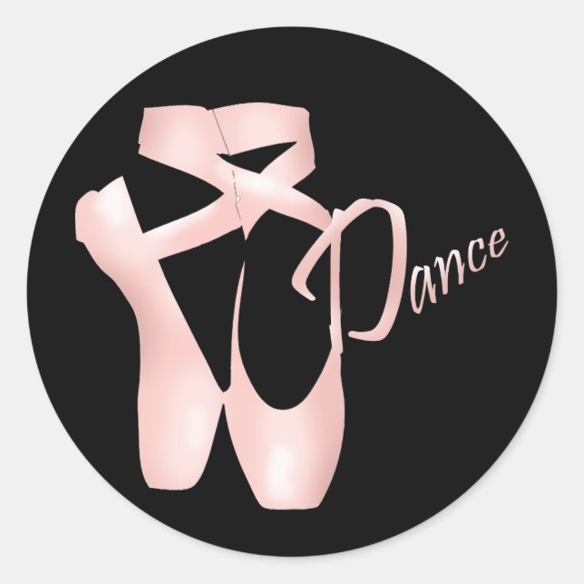 Ballet Ballerina Pink Pointe Shoes Dance Sticker (Front)