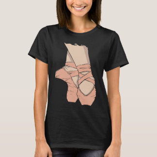 Ballet Ballerina Pointe Shoes Point Women Girls Ki T-Shirt