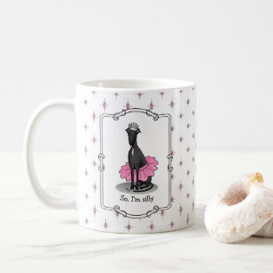 Ballet Ballerina Princess Greyhound Dog (black) Coffee Mug