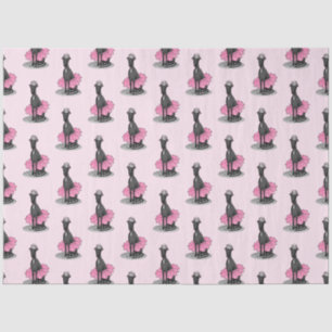 Ballet Ballerina Princess Greyhound Dog (black) Tissue Paper