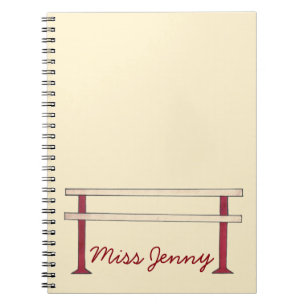 Ballet Barre Dance Teacher Personalised Ballerina Notebook