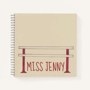 Ballet Barre Personalised Dance Teacher Ballerina Notebook