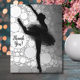 Ballet Black White Ballerina Postcard
