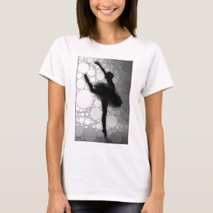 Ballet Black White Dancing Ballerina T-Shirt