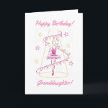 Ballet & Bunting Granddaughter Birthday Card<br><div class="desc">A beautiful ballerina pirouettes in the limelight, with a twirling string of bunting falling as she spins, with stars twinkling all around! The bunting carries the message Happy Birthday". Wish your special Granddaughter a wonderful birthday with this ballet themed birthday card. A card full of happiness, joy and the positivity...</div>