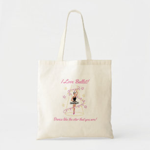 Ballet & Bunting - I Love Ballet Black/Brown Tote Bag