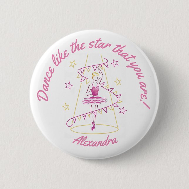 Ballet & Bunting - I Love Dance badge (Front)