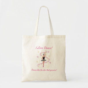 Ballet & Bunting - I Love Dance (Black/Brown) Tote Bag
