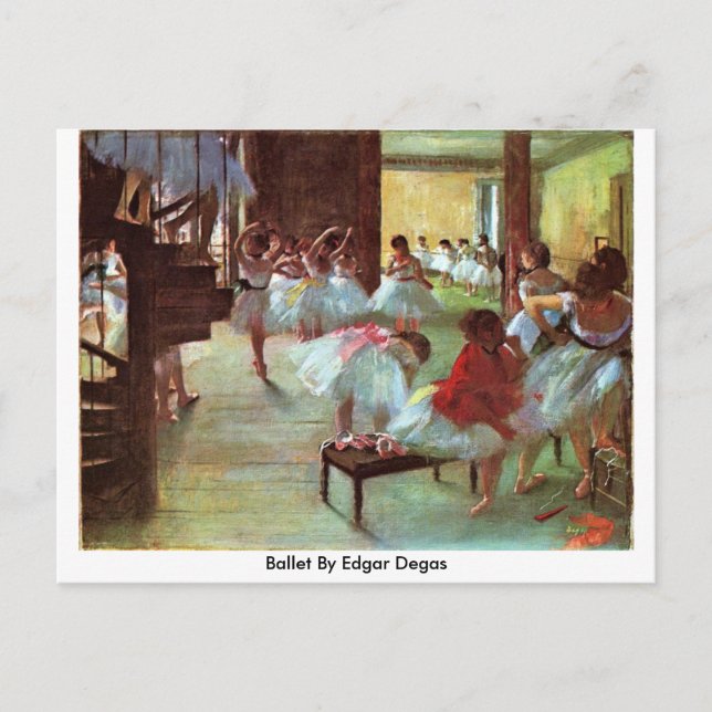 Ballet By Edgar Degas Postcard (Front)