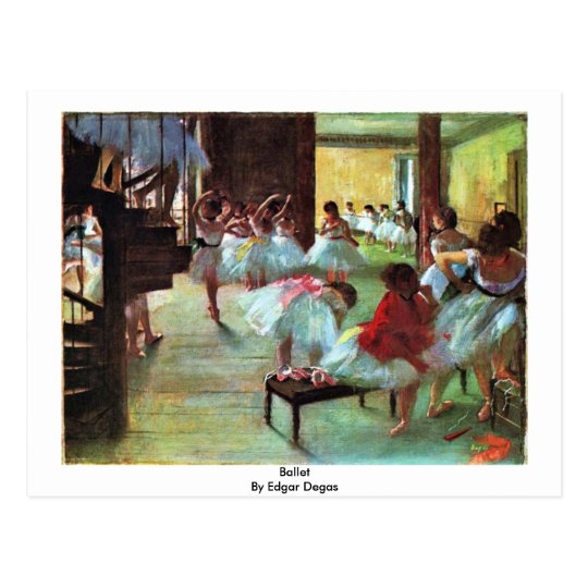 Ballet By Edgar Degas Postcard