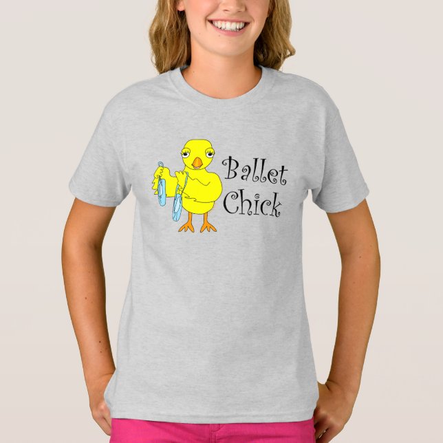 Ballet Chick Text T-Shirt (Front)