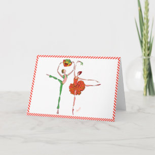 Ballet Christmas Gift , Mistletoe, Kitri and Ali Holiday Card