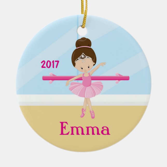 Ballet Class Ballerina Crown Ballet Room Ornament (Front)