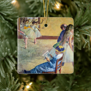 Ballet Class, the Dance Hall by Edgar Degas Ceramic Ornament