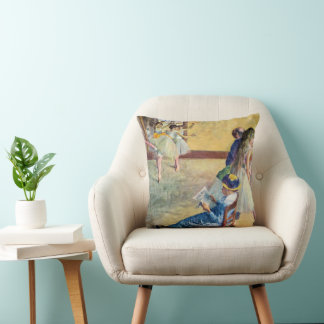 Ballet Class, the Dance Hall by Edgar Degas Cushion