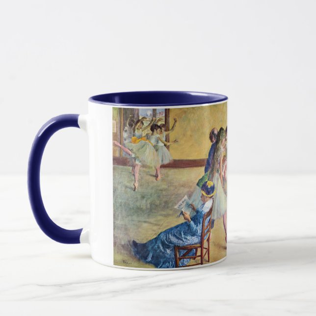 Ballet Class, the Dance Hall by Edgar Degas Mug (Left)