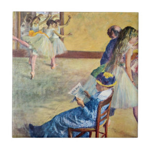 Ballet Class, the Dance Hall by Edgar Degas Tile