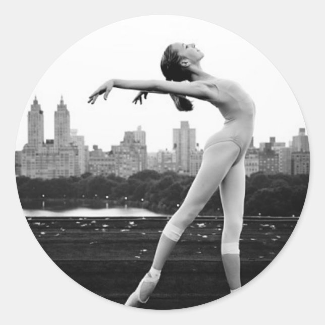 ballet classic round sticker (Front)