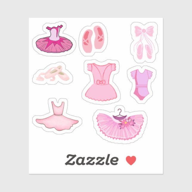 Ballet Clothes Stickers (Sheet)