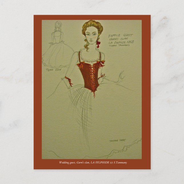 Ballet costume for LA SYLPHIDE Postcard (Front)
