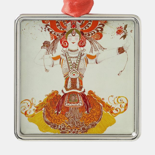 Ballet Costume for 'The Firebird', by Stravinsky Metal Tree Decoration (Front)