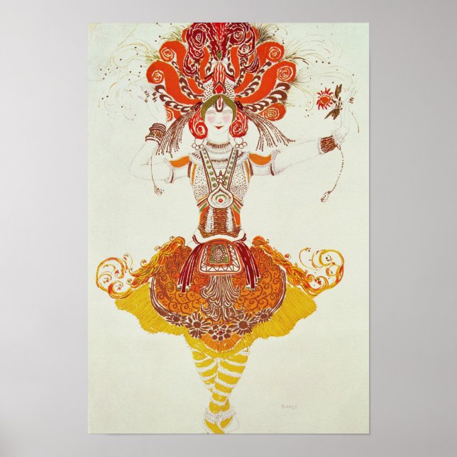 Ballet Costume for 'The Firebird', by Stravinsky Poster (Front)