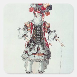 Ballet Costume Square Sticker