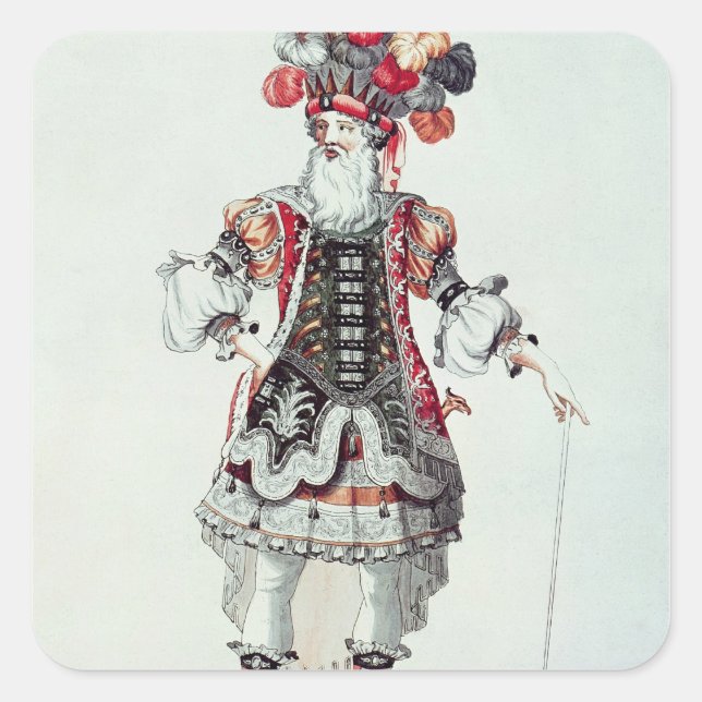 Ballet Costume Square Sticker (Front)