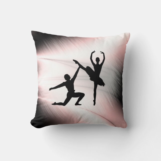 Ballet Couple Dance Pink Accent Cushion (Front)