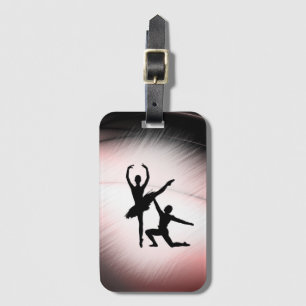 Ballet Couple Dance Pink Accent Luggage Tag