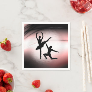 Ballet Couple Dance Pink Accent Napkin