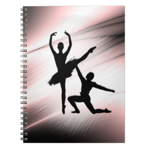 Ballet Couple Dance Pink Accent Notebook